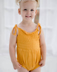 EG Organic Bubble Romper - Gold - Next Generation Boutique