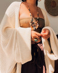 100% Organic Cotton Bohemian Oversized Sweater, Chic Cardi - Next Generation Boutique