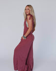 Essential Serene Jumpsuit - Marsala - Next Generation Boutique
