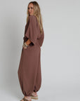 New Love Relaxed Drawstring Jumpsuit - Mocha - Next Generation Boutique