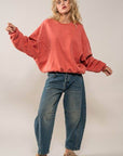 Distressed Essence Barrel Jeans - Next Generation Boutique