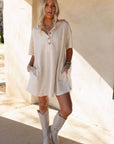 Jodi Tunic Dress - Oatmeal - Next Generation Boutique