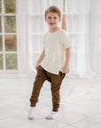 Emma Grace Shoppe- Organic Joggers- Chocolate Brown - Next Generation Boutique