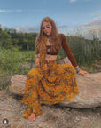 Hippie Boho Silk Bandeau Wrap Top, Multi Way Headband WRAP - Next Generation Boutique