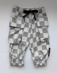 GREY CHECKS • Cargo Sweatpants