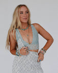 Peyton Lace Cross Back Bralette - Seafoam - Next Generation Boutique