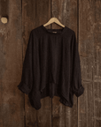 Organic Boho Unisex Pullover Flowy Shirt, Bamboo Long Sleeve - Next Generation Boutique