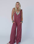 Essential Serene Jumpsuit - Marsala - Next Generation Boutique