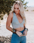 Peyton Lace Cross Back Bralette - Seafoam - Next Generation Boutique