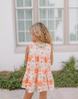 Kids Sage & Rust Retro Flower Spring Summer Short Set - Next Generation Boutique