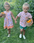 Girls Oranges Sleeveless Button-Front A-Line Dress - Next Generation Boutique