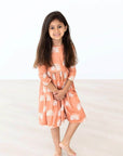 Rainbows in Fall 3/4 Sleeve Twirl Dress - Next Generation Boutique