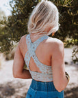 Peyton Lace Cross Back Bralette - Seafoam - Next Generation Boutique