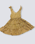 EG Organic Tiered Tie- Dress - Golden Gingham - Next Generation Boutique