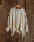 Organic Boho Unisex Pullover Flowy Shirt, Bamboo Long Sleeve - Next Generation Boutique