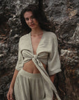 Bali Wrap Top - Khaki Green