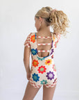 Kids Rainbow Retro Smiley Face Checkered Dance Gym Leotard - Next Generation Boutique