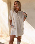 Jodi Tunic Dress - Oatmeal - Next Generation Boutique