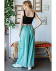 WASHED 3D POCKET SLOUCHY WIDE LEG PANTS - Next Generation Boutique