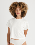 Women's Organic Cotton Crop Top T-Shirt (Synthetic-Free)