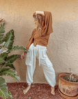 Organic Cotton Bamboo Beachy Boho Joggers, Hippie Pants - Next Generation Boutique