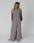 Davina Wide Leg Jumpsuit - Mushroom - Next Generation Boutique
