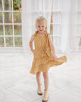 EG Organic Tiered Tie- Dress - Golden Gingham - Next Generation Boutique
