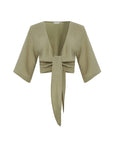 Bali Wrap Top - Khaki Green
