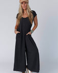 Daphne Scoop Neck Jumpsuit - Charcoal - Next Generation Boutique