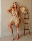 Organic Boho Beachy Free Shortalls, Shorts Jumper Overalls - Next Generation Boutique