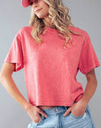 VINTAGE WASHED BETTY SHORT SLEEVE CASUAL TEE - Next Generation Boutique