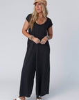 Daphne Scoop Neck Jumpsuit - Charcoal - Next Generation Boutique