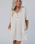 Jodi Tunic Dress - Oatmeal - Next Generation Boutique