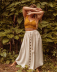 Forest Fiber Tencel Boho Yoga Crop Top, Cinch Crop Bra Top