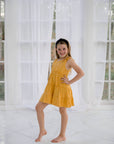 EG Organic Tiered Tie-Dress - Gold - Next Generation Boutique