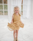 EG Organic Tiered Tie- Dress - Golden Gingham - Next Generation Boutique