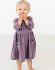 Vintage Violet 3/4 Pocket Twirl Dress - Next Generation Boutique