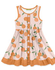 Girls Oranges Sleeveless Button-Front A-Line Dress - Next Generation Boutique