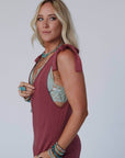 Essential Serene Jumpsuit - Marsala - Next Generation Boutique