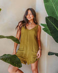 Organic Boho Beachy Free Shortalls, Shorts Jumper Overalls - Next Generation Boutique