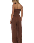 Khush Smocked Top Lawai Jumpsuit - Granelli Cocoa