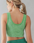 MINERAL WASH CROP RIB TANK TOP