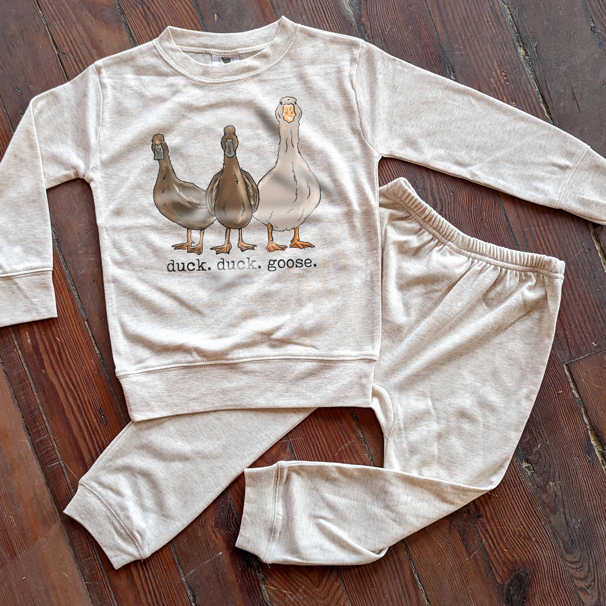 &quot;Duck Duck Goose&quot; Country Pajama Play Toddler Farm Clothes