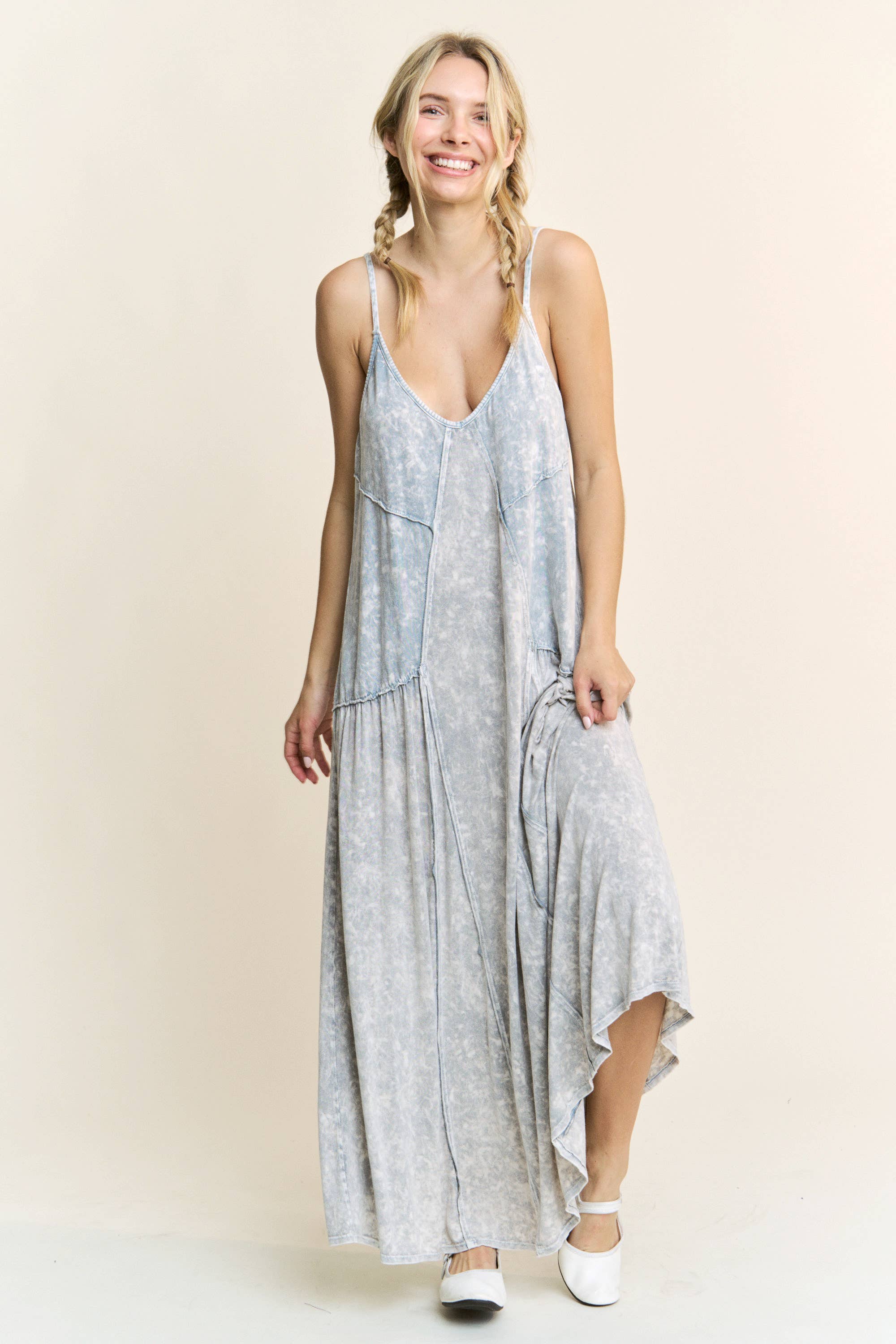 Mineral Wash Maxi Cami Dress