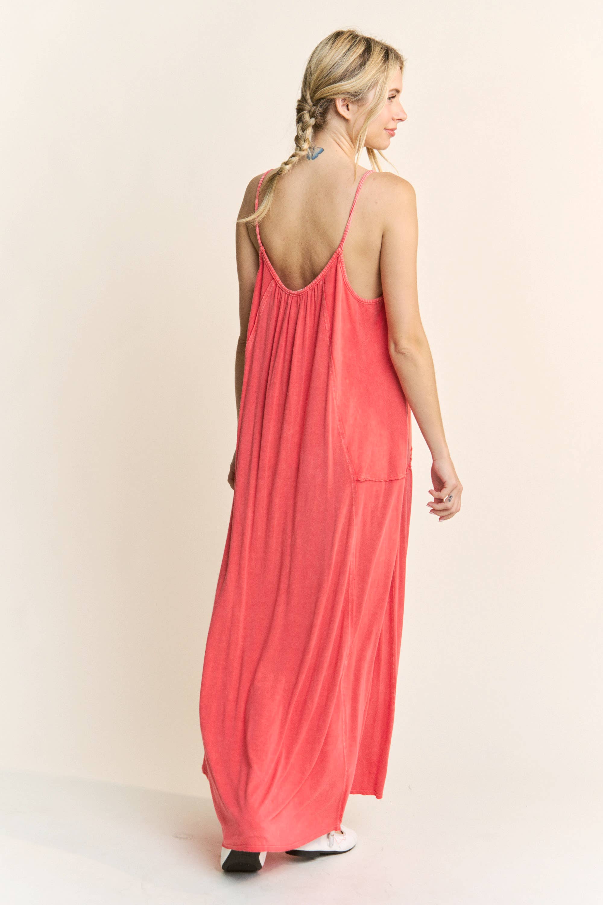 Mineral Wash Maxi Cami Dress