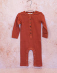 EG Organic Long-Sleeve Coverall - Terracotta