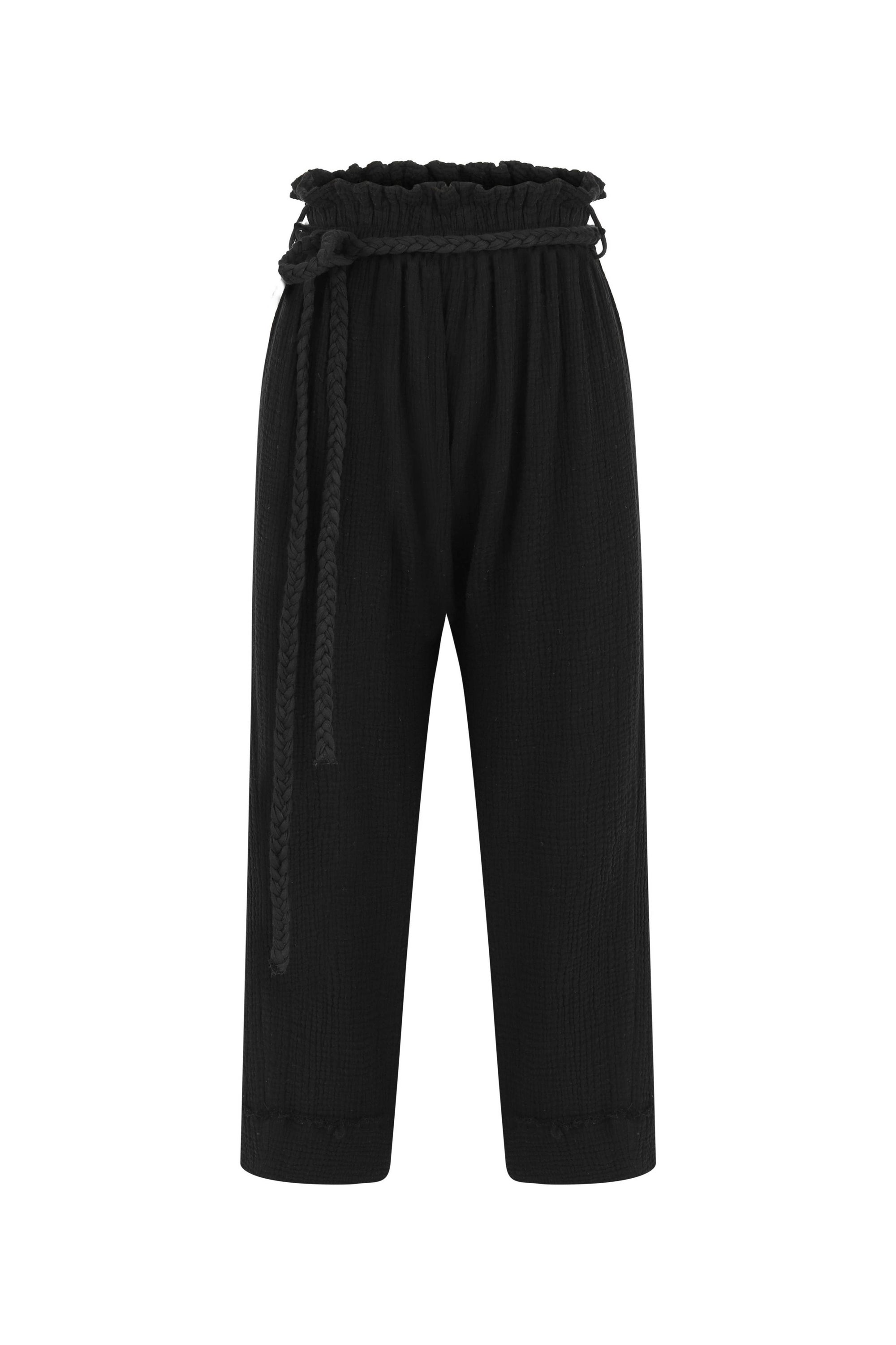 Paloma Paper Bag Pants - Black