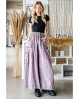 WASHED 3D POCKET SLOUCHY WIDE LEG PANTS