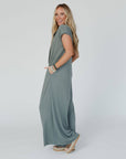 Davina Wide Leg Jumpsuit - Light Olive