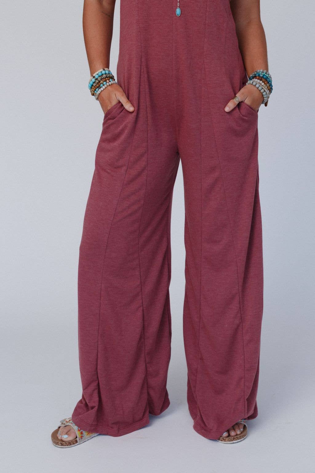 Essential Serene Jumpsuit - Marsala